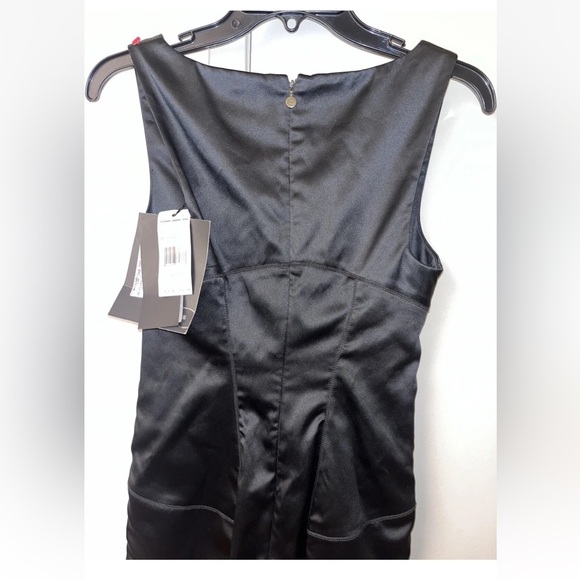 Roberto Cavalli Just Cavalli Black Satin Dress Party Cocktail Stretch Italy 40 - Picture 6 of 6